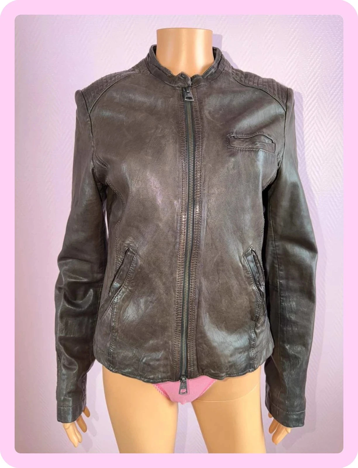 Chaqueta mujer Marc o polo talla 40 limpia con forro de cuero – photo 2